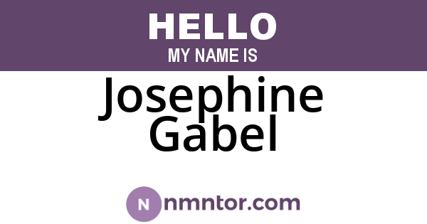 Josephine Gabel