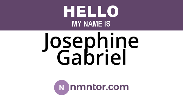Josephine Gabriel