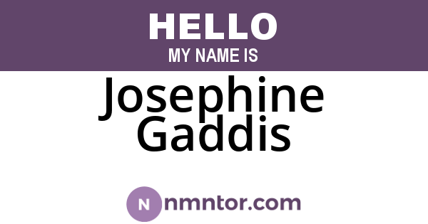 Josephine Gaddis