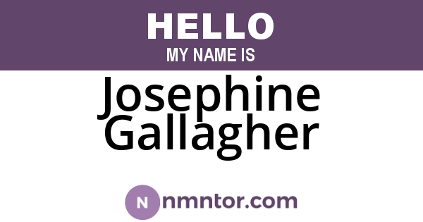 Josephine Gallagher