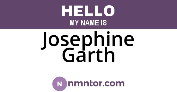 Josephine Garth