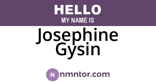 Josephine Gysin