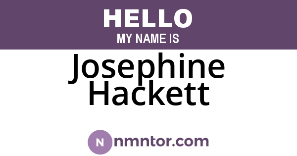 Josephine Hackett