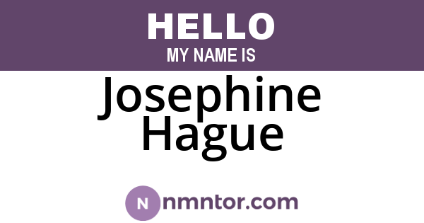 Josephine Hague
