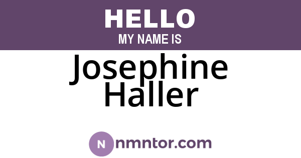 Josephine Haller