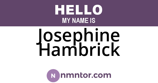 Josephine Hambrick