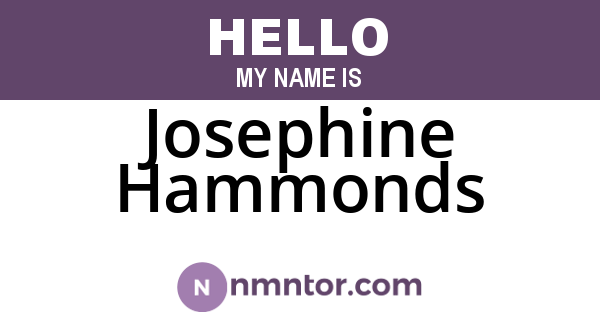 Josephine Hammonds