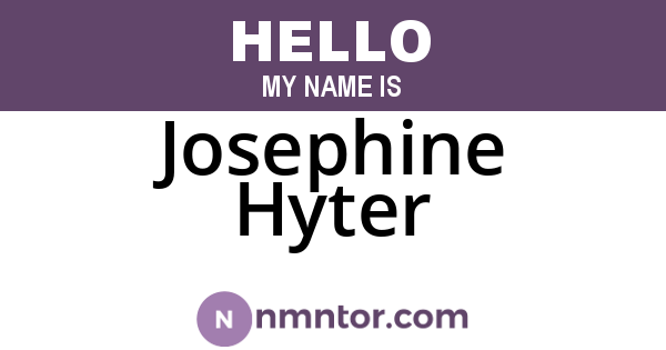 Josephine Hyter