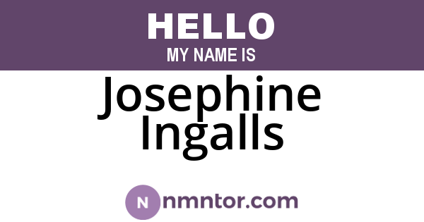 Josephine Ingalls