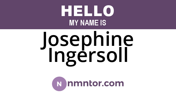 Josephine Ingersoll