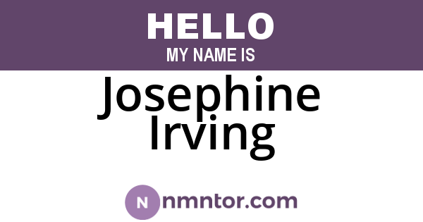 Josephine Irving