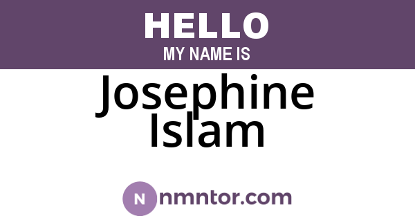 Josephine Islam