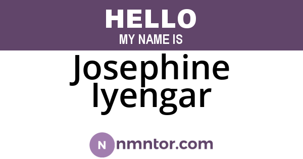 Josephine Iyengar