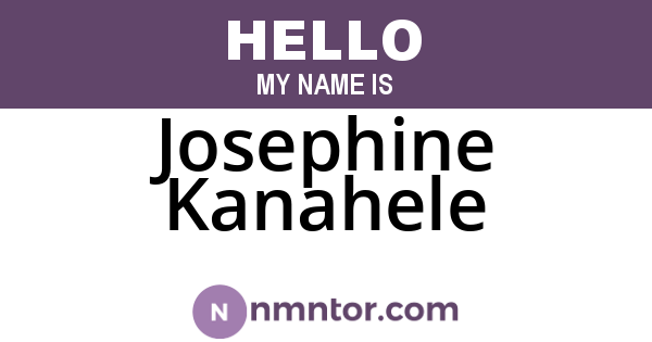 Josephine Kanahele