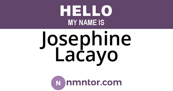 Josephine Lacayo