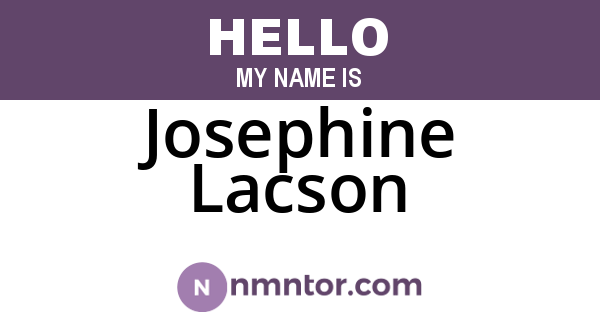 Josephine Lacson