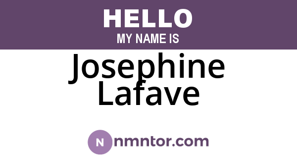 Josephine Lafave