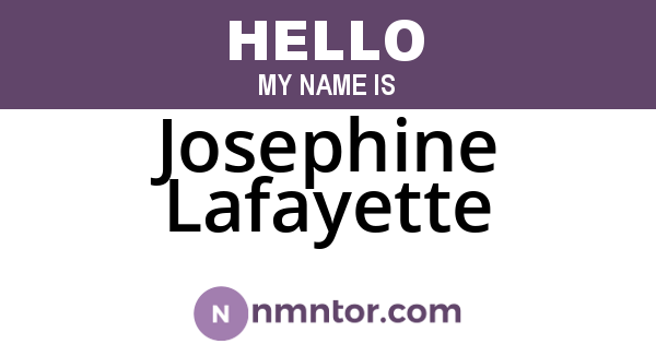 Josephine Lafayette