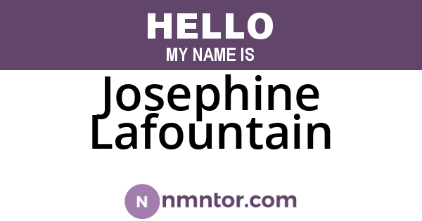 Josephine Lafountain