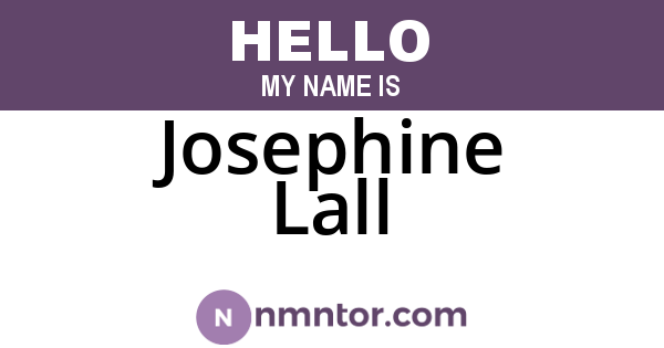 Josephine Lall