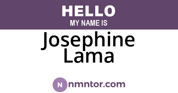 Josephine Lama