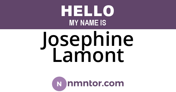 Josephine Lamont