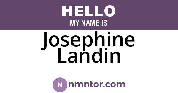 Josephine Landin