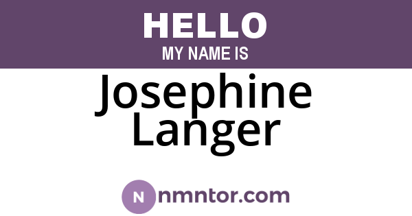 Josephine Langer