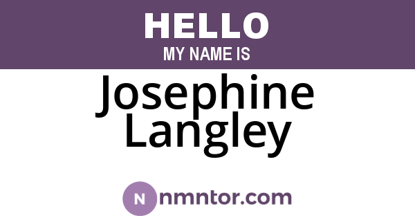 Josephine Langley