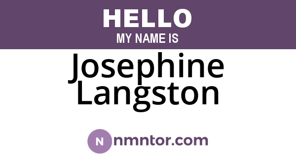 Josephine Langston
