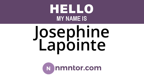 Josephine Lapointe