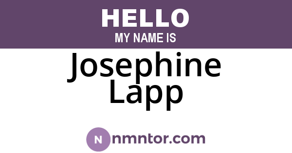 Josephine Lapp