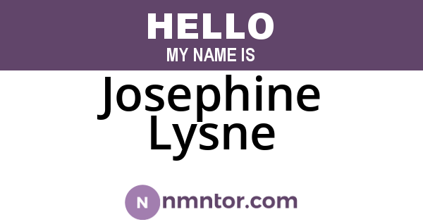 Josephine Lysne
