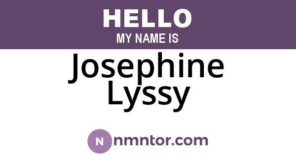 Josephine Lyssy