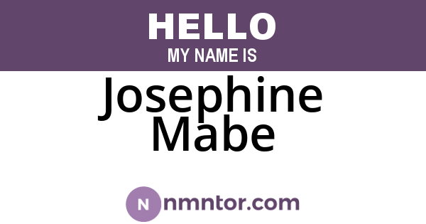Josephine Mabe
