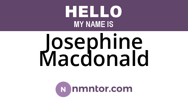 Josephine Macdonald