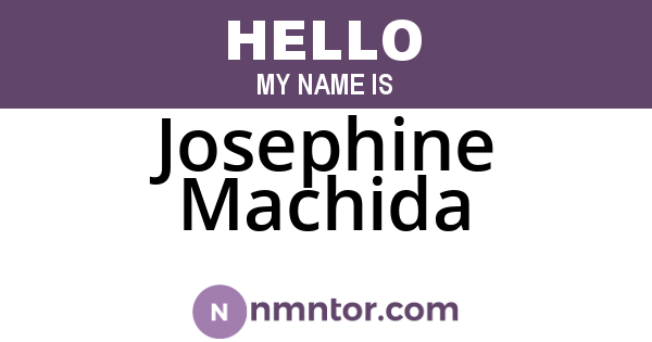 Josephine Machida