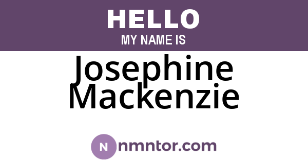 Josephine Mackenzie