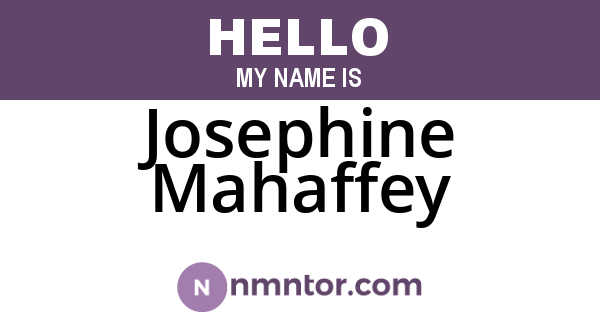 Josephine Mahaffey
