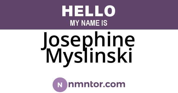 Josephine Myslinski