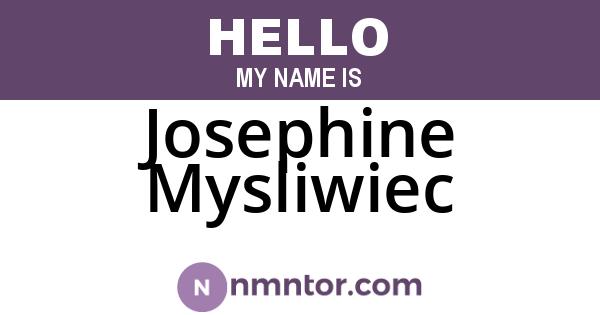 Josephine Mysliwiec