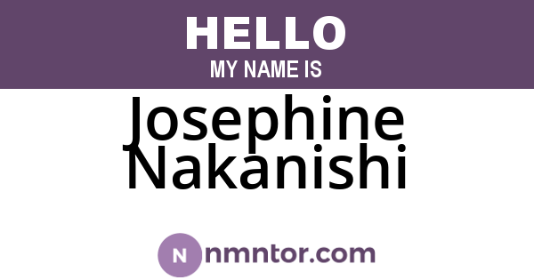Josephine Nakanishi