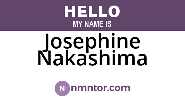 Josephine Nakashima