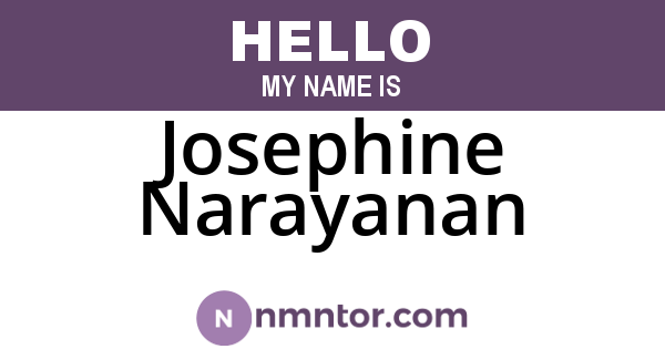 Josephine Narayanan