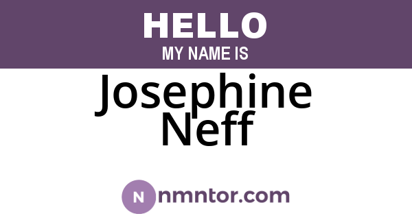 Josephine Neff