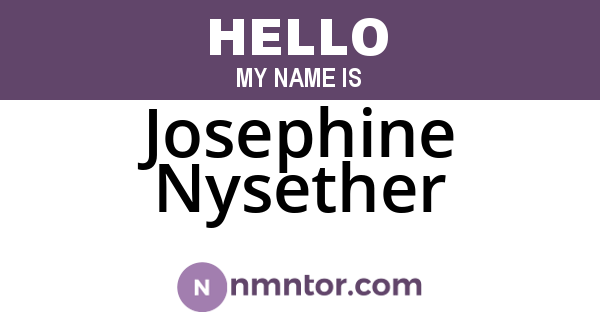Josephine Nysether