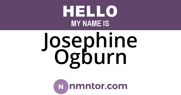 Josephine Ogburn