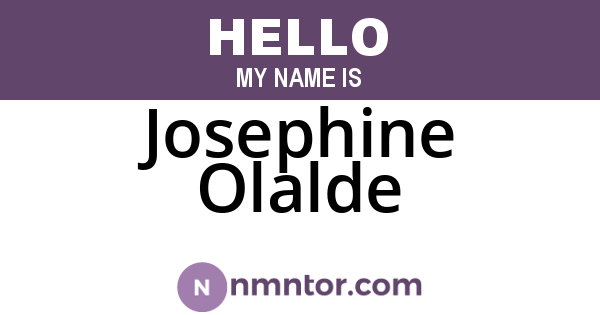 Josephine Olalde