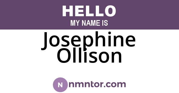 Josephine Ollison