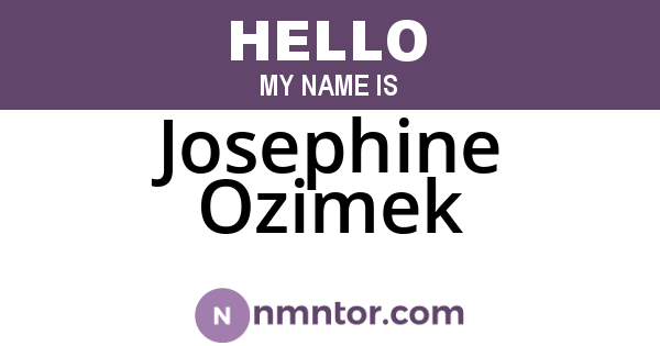 Josephine Ozimek